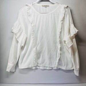 All‎ Saints ISA White Ruffled Blouse